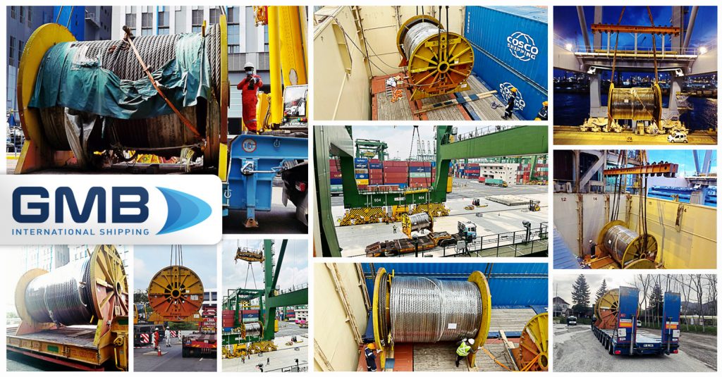 G M B International Shipping Transported 59mt Wire Rope Reels From ...