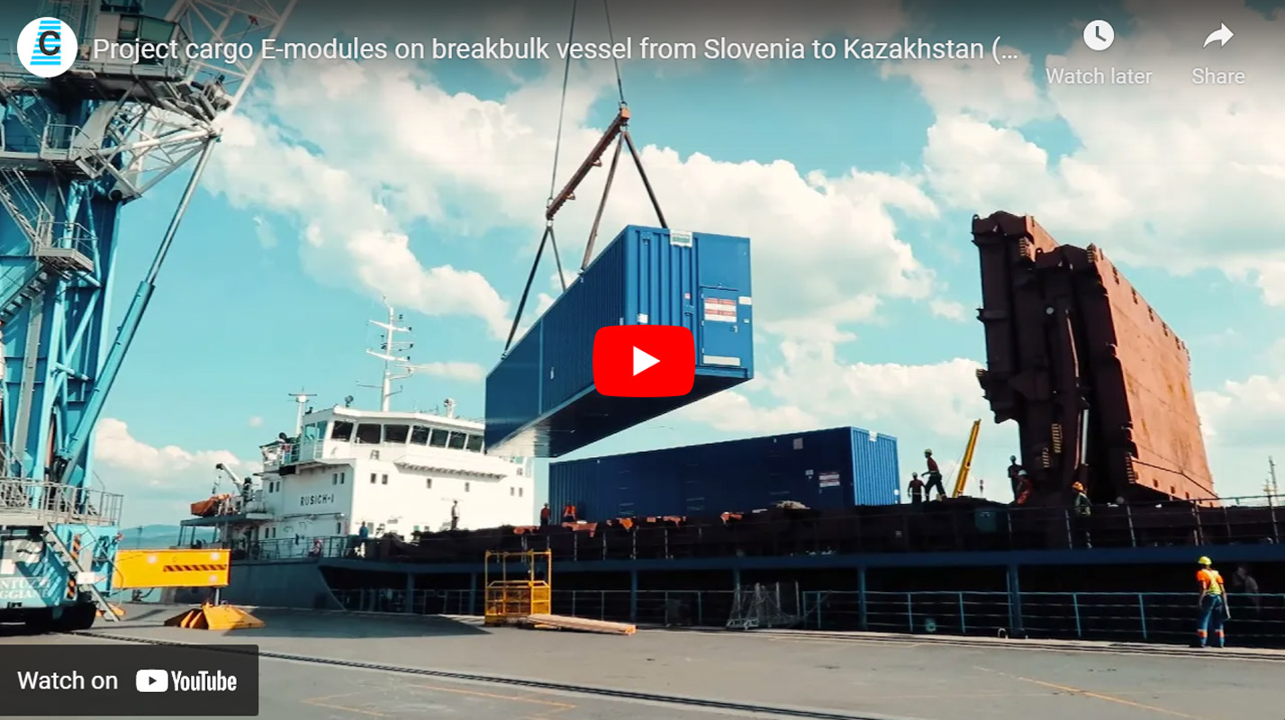 Video - Comark Delivered 58 Special E-modules via Breakbulk Vessel from Koper, Slovenia to Aktau, Kazakhstan