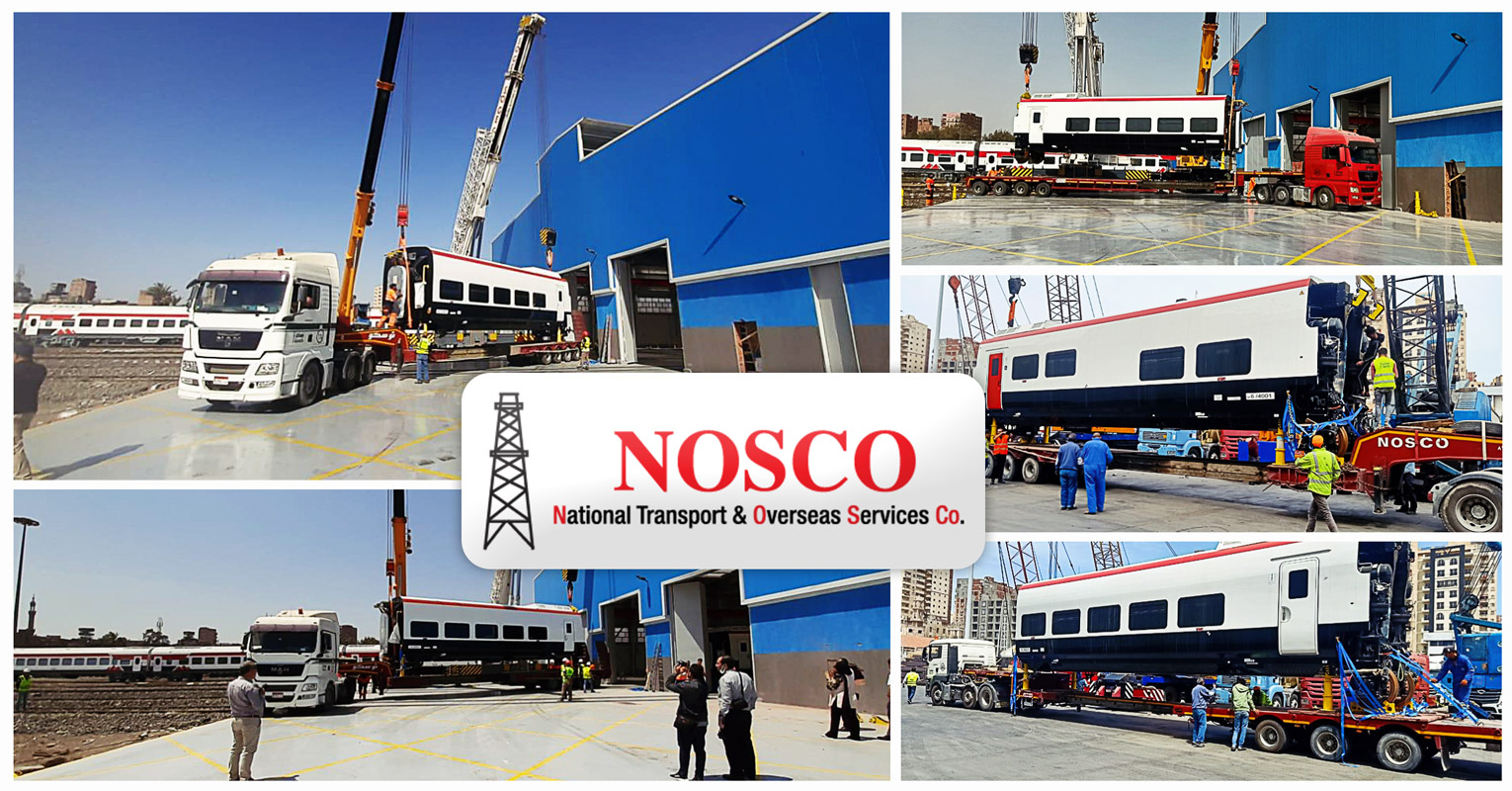 NOSCO Delivered the First Train Consisting of 15 Train Cars from Alexandria to Cairo City Limits